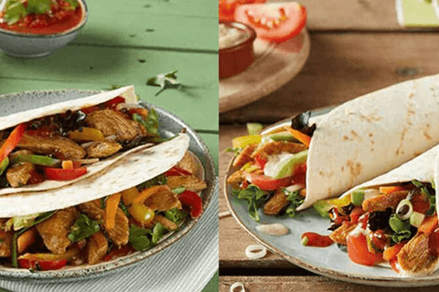 Deux recettes de fajitas de dinde